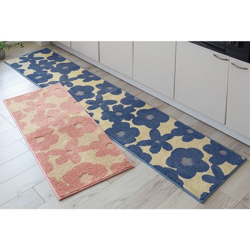 キッチンマット 花柄 消臭 北欧風デザイン セシール Cecile キッチンマット 花柄 消臭 北欧風デザイン セシール Cecile