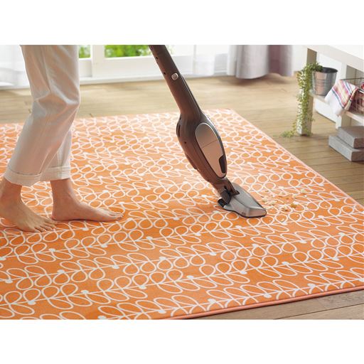 ラグ 北欧柄 お掃除簡単 毛あしが短いから掃除機スムーズ 洗濯機で丸洗いok ネット使用 セシール Cecile