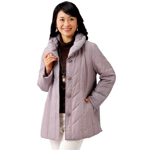 ペイズリー柄裏プリント中綿コート セシール Cecile