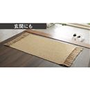50%OFF手織り風綿混キッチンマット(すべり止めシート付き) ■カラー:ベージュ ■サイズ:横180×縦50cm(すべり止めシート170×40cm)の小イメージ