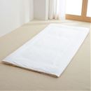 取り付け簡単フラットシーツ(サテン生地) ■カラー:ホワイト グリーン ■サイズ:シングル(150×225cm),ダブル(180×225cm)の小イメージ