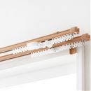 木目調伸縮カーテンレール ■カラー:ナチュラル ■サイズ:ダブル(2m用)の小イメージ