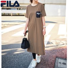 Filaのブランドロゴがポイントのシンプルで使いやすいワンピースはトレンド感あふれる1枚 セシール Cecile Filaのブランドロゴがポイントのシンプルで使いやすいワンピースはトレンド感あふれる1枚 セシール Cecile
