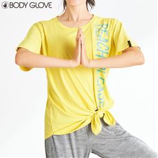 裾リボンTシャツ(BODY GLOVE)(吸汗速乾・UVカット)(ヨガ)