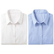 形態安定2枚組レギュラーカラーシャツ(長袖)(洗濯機OK)