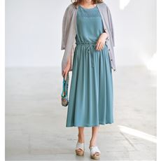 レディース マキシワンピース 青 水色 ブルー系 通販 セシール Cecile