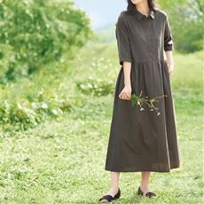 ラクロンダブルガーゼワンピース(洗濯機OK・シワになりにくい)