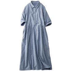 ラクロンダブルガーゼワンピース(洗濯機OK・シワになりにくい)