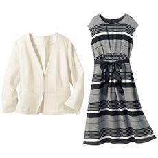 レディース ワンピーススーツ 白 ホワイト系 通販 セシール Cecile