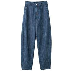 甘撚り素材でやわらかな着心地カーブデニムパンツ(KUROKI・綿100%・生地日本製・洗濯機OK)