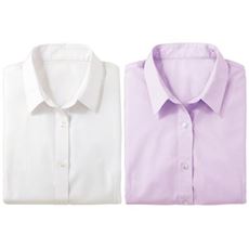 形態安定2枚組レギュラーカラーシャツ(七分袖)(洗濯機OK)