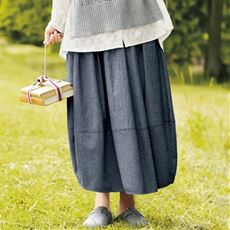 ダンガリーゆるつぼみスカート