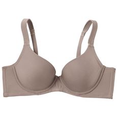 薄着でも透けにくいシームレスカップブラ(スーパーストレッチカップ)(ソフトワイヤー入り・3/4モールドカップ)