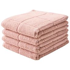 カットできる格子柄エコタオル(4枚組)