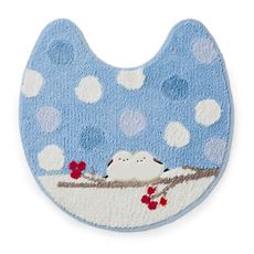 シマエナガのふかふかトイレマット