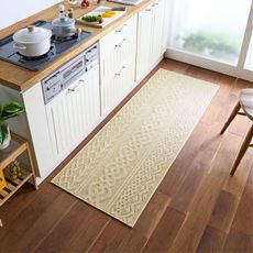 ピタッとズレにくい!キッチンマット(ニット柄)
