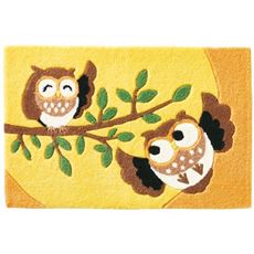 福を招く!ふくろう玄関マット