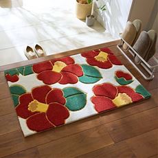 フラワー玄関マット