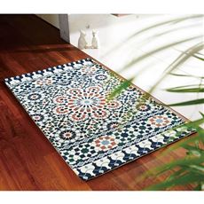 ゴブラン織り風玄関マット(タイル柄)