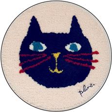 ふわふわ円形チェアマット(プルーン)