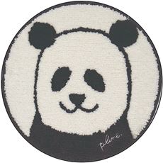 ふわふわ円形チェアマット(プルーン)