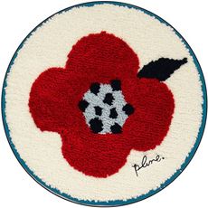 ふわふわ円形チェアマット(プルーン)