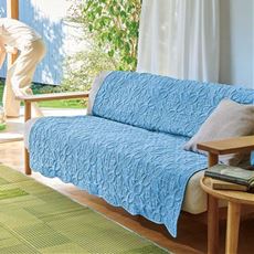 綿100%デザインキルトソファカバー(中掛けタイプ)