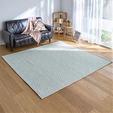 糸がほつれにくいデザインキルトラグ(花柄)