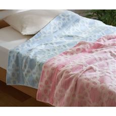 【泉州産】先染めジャカードタオルケット