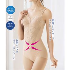 グラマーさんの爽やか夏素材ボディスーツ(吸汗速乾)(ミディアムタイプ・ノンワイヤー)