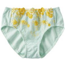 綿混ストレッチ刺繍レースショーツ(はきこみ丈浅め)