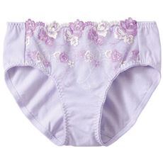 綿混ストレッチ刺繍レースショーツ(はきこみ丈浅め)