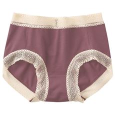 締め付けにくい綿混ストレッチレーシィショーツ(デイリーヒップス&reg;)(綿混ストレッチ・はきこみ丈浅め)