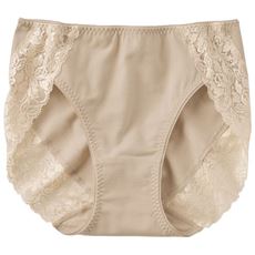 響きにくい綿混ストレッチレーシィショーツ(デイリーヒップス&reg;)(綿混ストレッチ・はきこみ丈浅め)