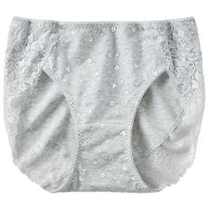 響きにくい綿混ストレッチレーシィショーツ(デイリーヒップス&reg;)(綿混ストレッチ・はきこみ丈浅め)