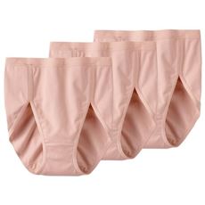 ハイレグタイプショーツ・3枚組(デイリーヒップス&reg;)(ハイレグしっかりゴムタイプ)(綿混ストレッチ・はきこみ丈深め)