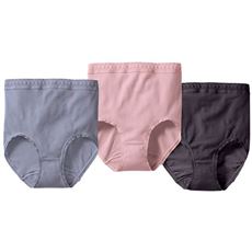 ショーツ・3枚組(デイリーヒップス&reg;)(脇に縫い目のない綿混ストレッチ)(はきこみ丈スタンダード)