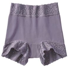 すっぽり包み込む深履きレーシィショーツ(デイリーヒップス&reg;)(レーシィ1分丈・綿混ストレッチ・はきこみ丈深め)