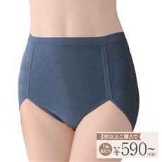 足さばきがよいシンプルゴムショーツ(デイリーヒップス&reg;)(綿混ストレッチ・はきこみ丈深め)