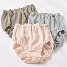 安心深ばきショーツ・色違い3枚組(綿100%・はきこみ丈深め・くるみゴム・ふんわりメッシュ)