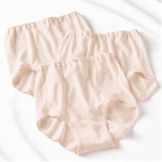 安心深ばき綿100%ゆったりショーツ・同色3枚組(綿100%・はきこみ丈深め)