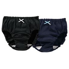 ふんわりサニタリーショーツ(2枚組・綿100%/身生地)(ゴムが肌に当たらない)(日本製)(羽付きナプキン対応)
