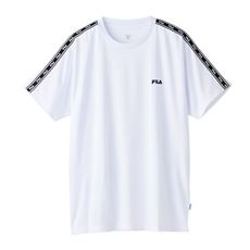 ドライ・袖ライン半袖Tシャツ(フィラ)(吸汗速乾・接触冷感・UVカット)