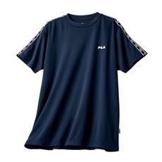 ドライ・袖ライン半袖Tシャツ(フィラ)(吸汗速乾・接触冷感・UVカット)