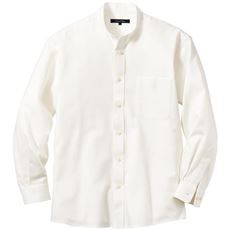 綿100%フレンチツイル・シャツ バンドカラー&レギュラーカラーの2タイプ