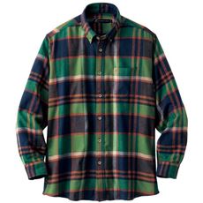 両面起毛ボタンダウンチェックシャツ