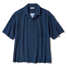 楊柳プリント柄シャツ(半袖)