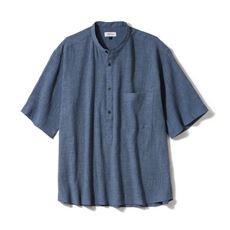 楊柳素材プルオーバーシャツ(5分袖)