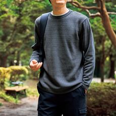 杢調・裏起毛・重ね着風カットソー