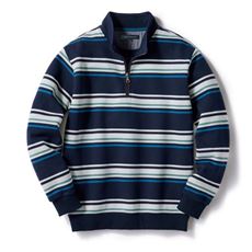 鹿の子ダンボールハーフジップトレーナー